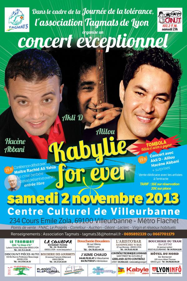 Concert avec Hacène ABBANI, Akli D et Alilou à Lyon