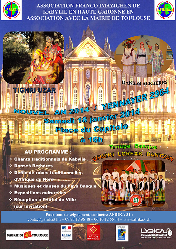 Nouvel An 2014 / Yennayer 2964 Toulouse